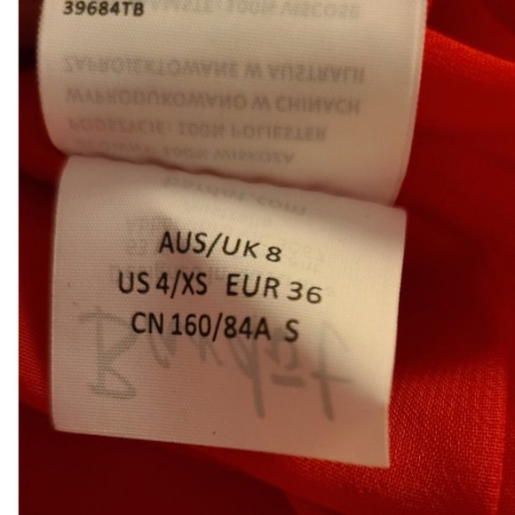 Kylo by Bardot Red Ruffled Crop Top Size 4 - Picture 8 of 9